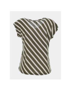 T-shirt col v fika kaki femme - Vero Moda