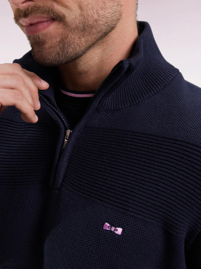 Pull polo brighthoney bleu marine homme - Eden Park