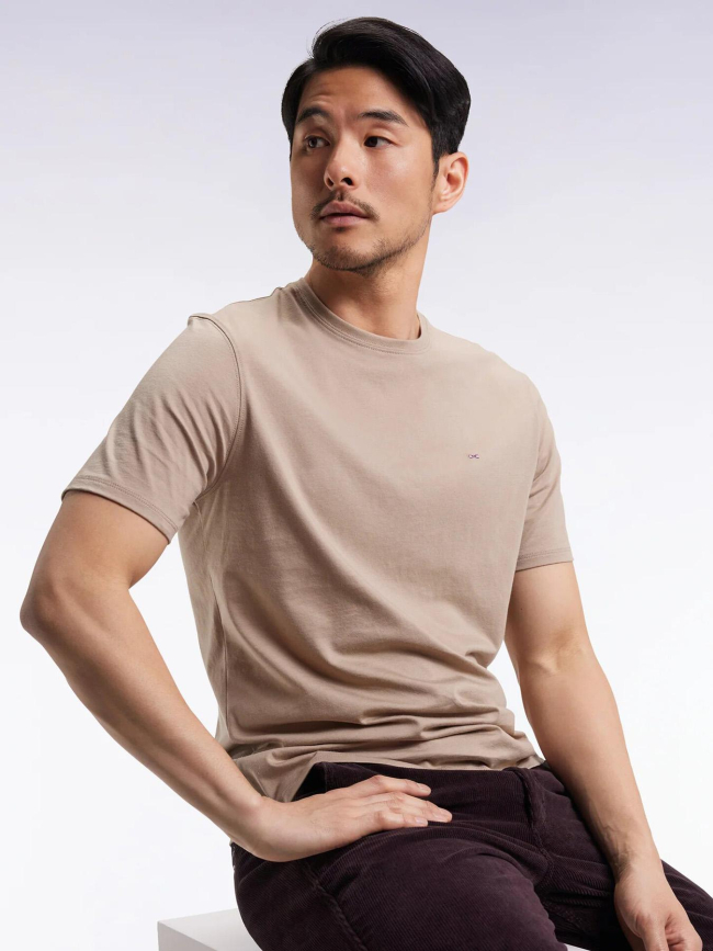 T-shirt uni logo beaver beige homme - Eden Park