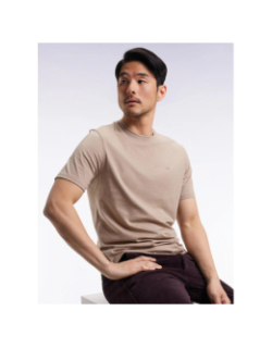 T-shirt uni logo beaver beige homme - Eden Park