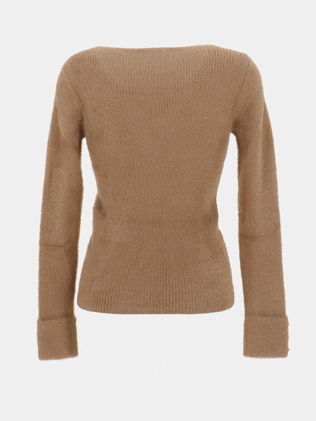 Pull col v moove marron femme - Morgan