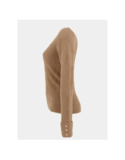 Pull col v moove marron femme - Morgan