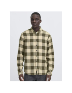 Chemise à carreaux buster kaki homme - Blend