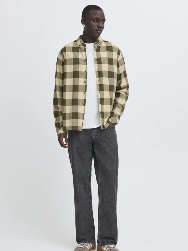 Chemise à carreaux buster kaki homme - Blend