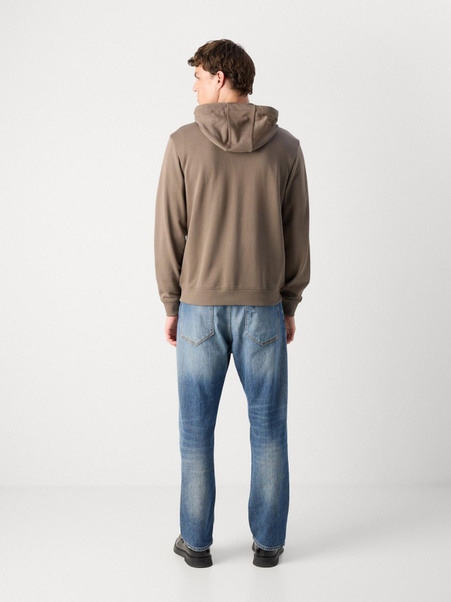 Sweat zippé à capuche daple gris homme - Hugo