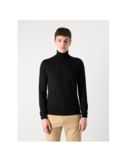 Pull col roulé laine san thomas noir homme - Hugo