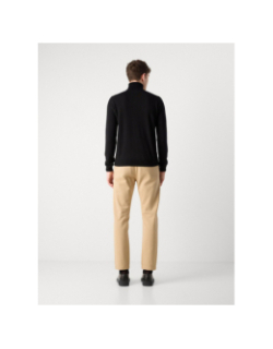 Pull col roulé laine san thomas noir homme - Hugo