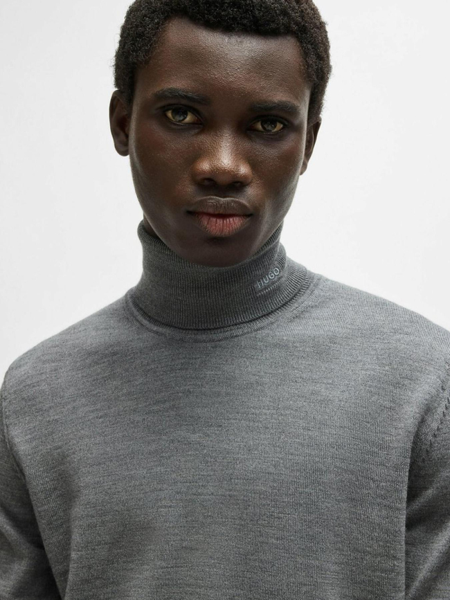 Pull col roulé san thomas gris homme - Hugo