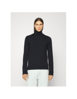 Pull col roulé en laine san thomas bleu marine homme - Hugo