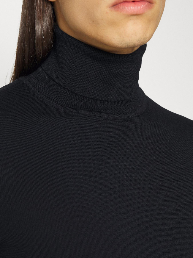 Pull col roulé en laine san thomas bleu marine homme - Hugo