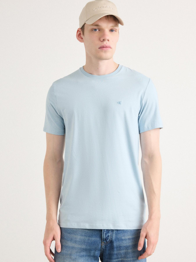 T-shirt slim stretch bleu ciel homme - Calvin Klein