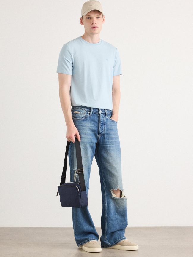 T-shirt slim stretch bleu ciel homme - Calvin Klein