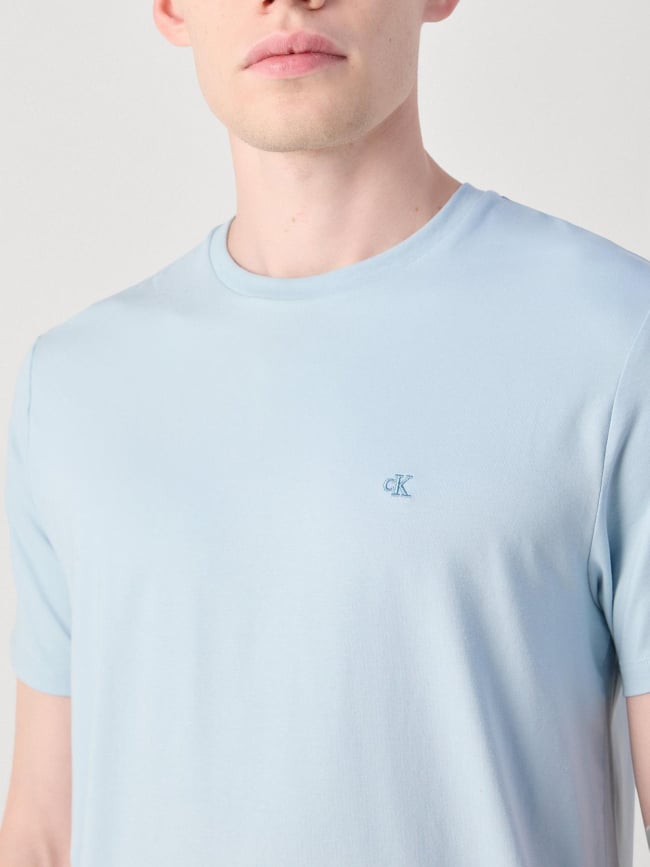 T-shirt slim stretch bleu ciel homme - Calvin Klein