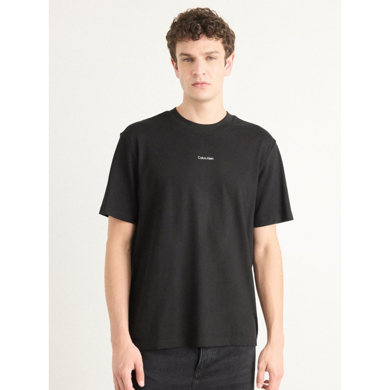 T-shirt stretch pique nano easy noir homme - Calvin Klein