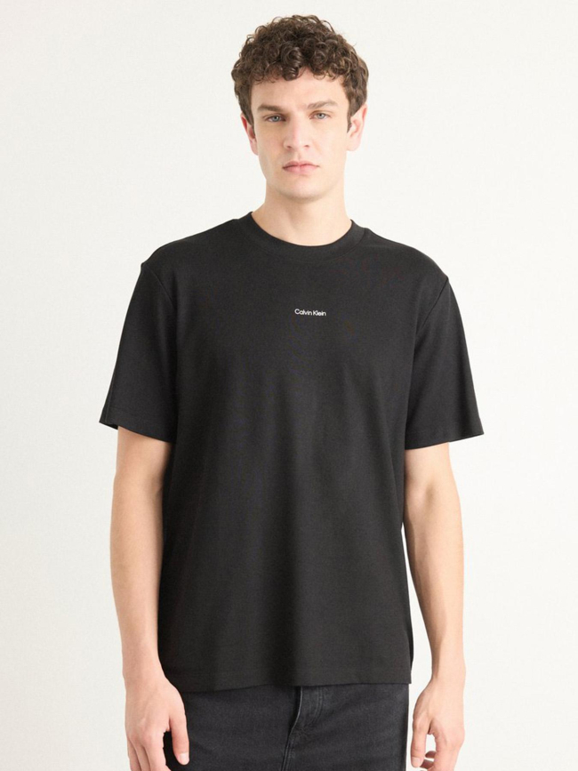 T-shirt stretch pique nano easy noir homme - Calvin Klein