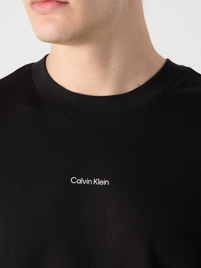 T-shirt stretch pique nano easy noir homme - Calvin Klein