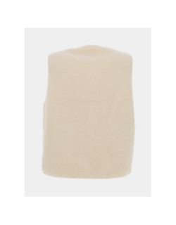 Veste sans manche teddy vintage baby blanc femme - Only