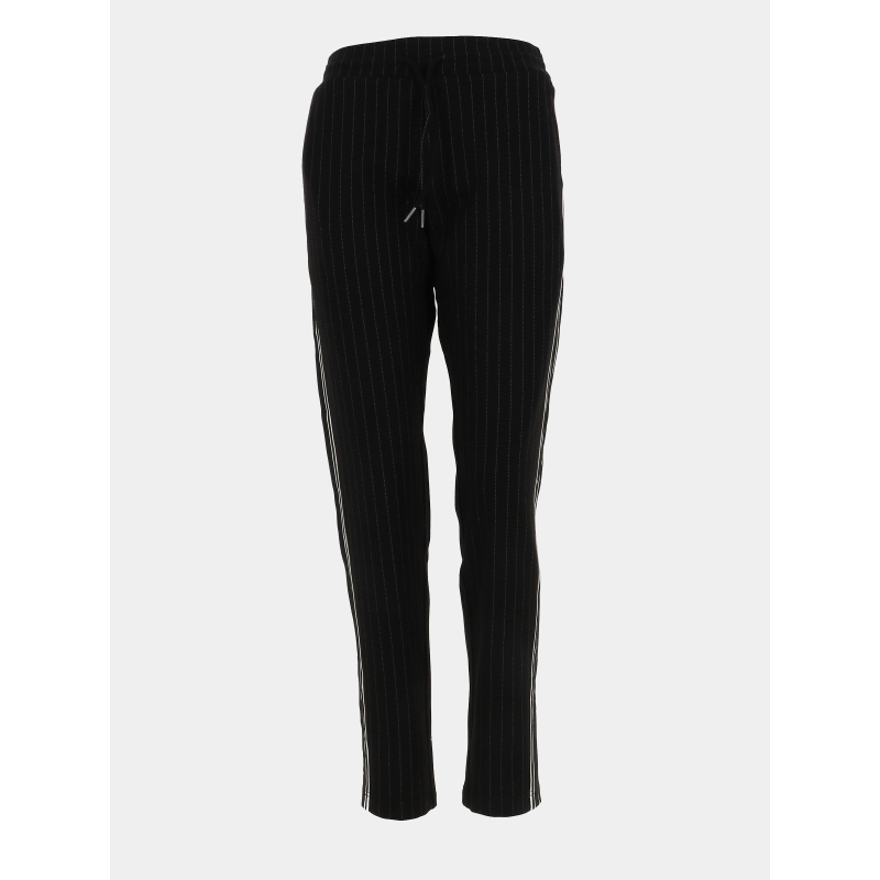Pantalon rayé slim noir femme - Le Temps Des Cerises