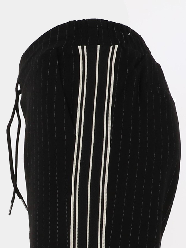 Pantalon rayé slim noir femme - Le Temps Des Cerises