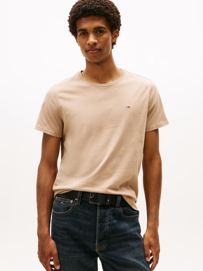 T-shirt ajusté xslim marron homme - Tommy Jeans