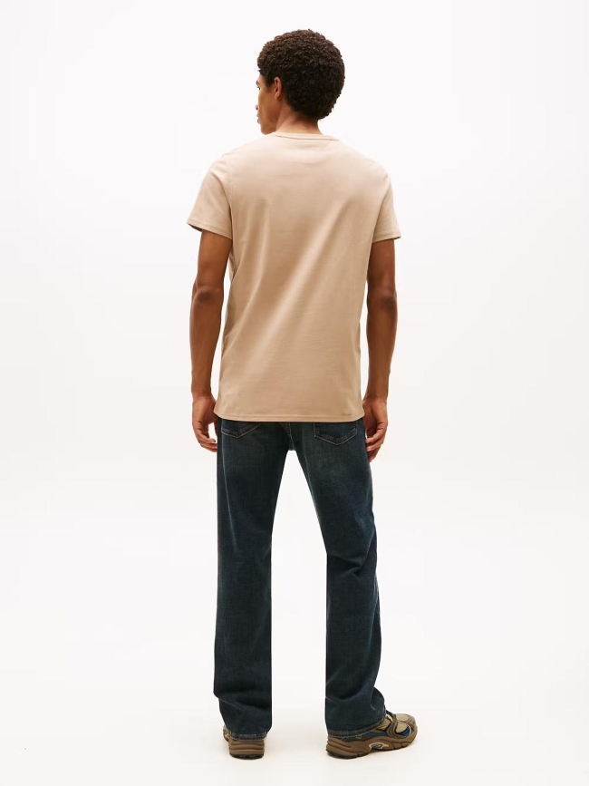 T-shirt ajusté xslim marron homme - Tommy Jeans