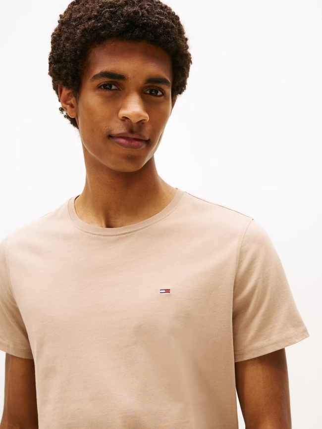 T-shirt ajusté xslim marron homme - Tommy Jeans