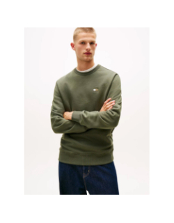 Sweat regular badge kaki homme - Tommy Jeans