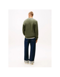 Sweat regular badge kaki homme - Tommy Jeans