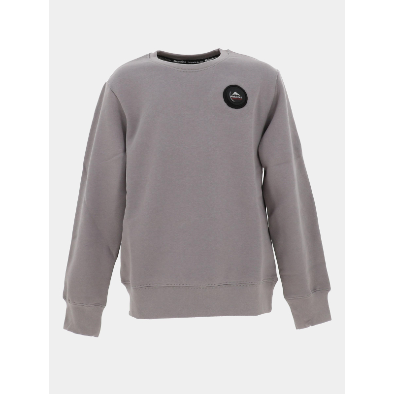 Sweatshirt jimmy rock gris enfant - Helvetica