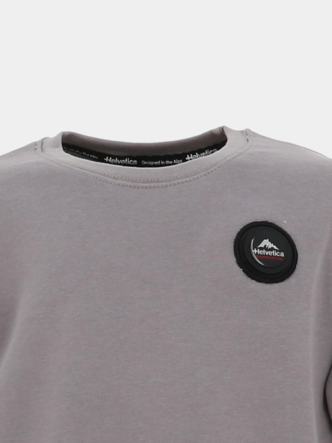 Sweatshirt jimmy rock gris enfant - Helvetica