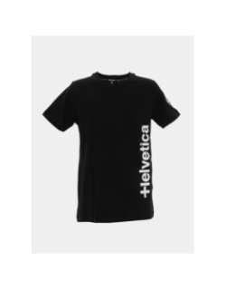 T-shirt zephir noir enfant - Helvetica