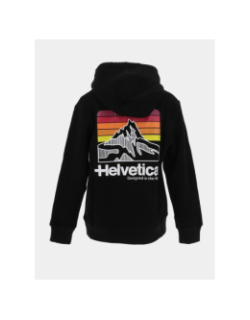 Sweat à capuche monaco noir enfant - Helvetica