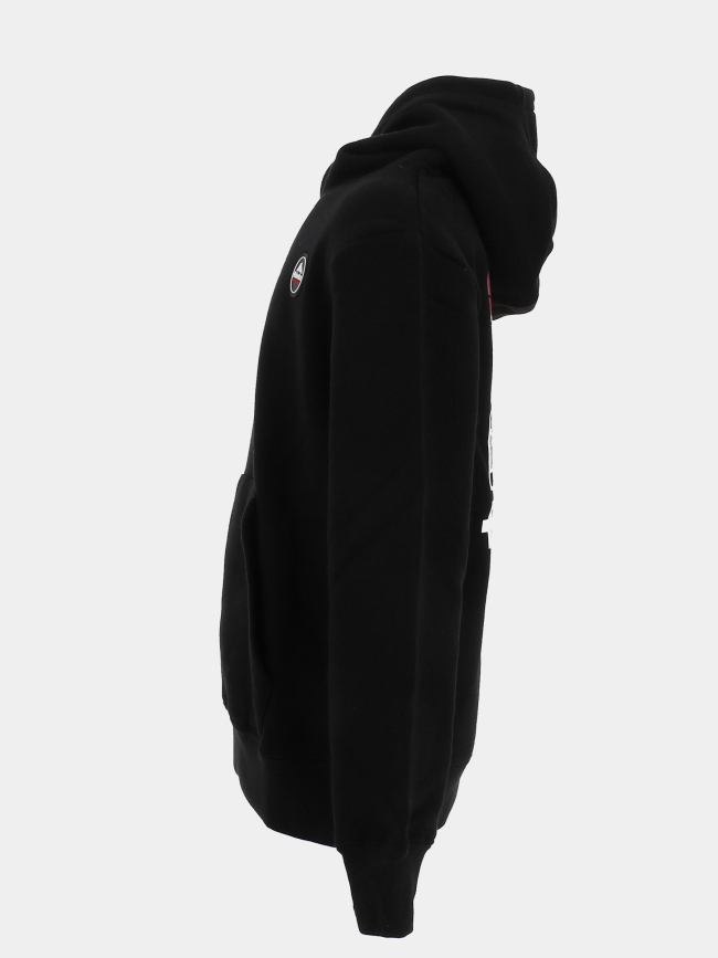 Sweat à capuche monaco noir enfant - Helvetica