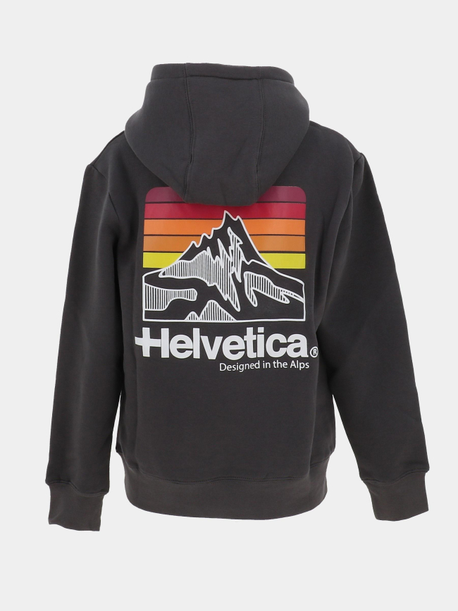 Sweat à capuche monaco gris enfant - Helvetica