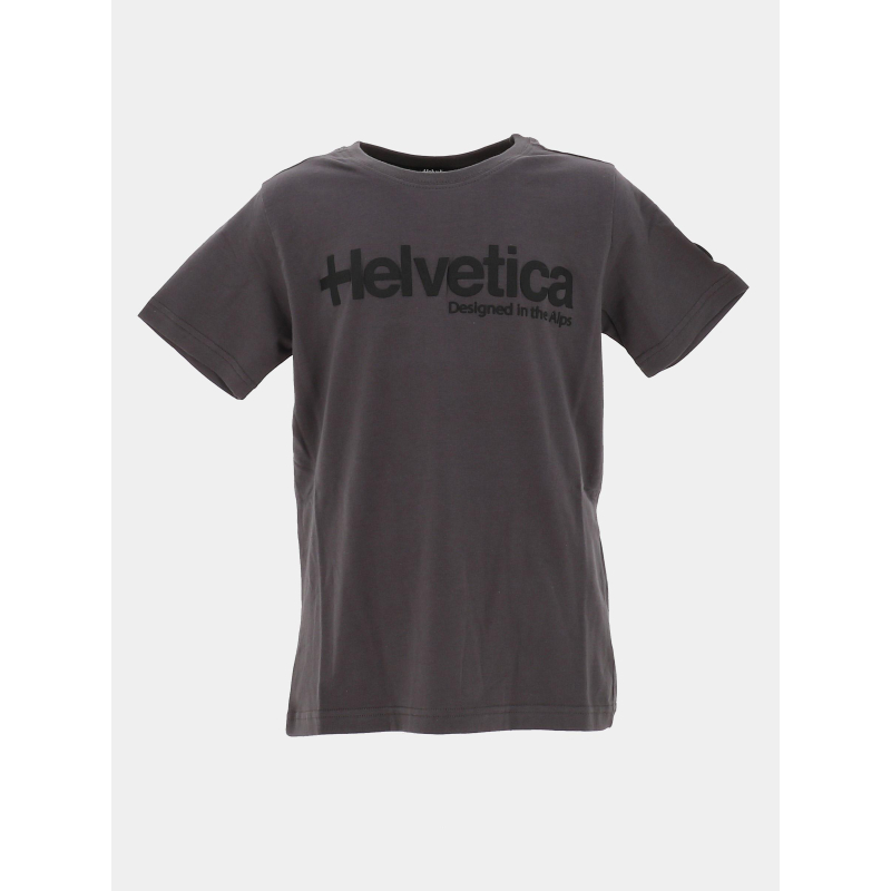 T-shirt nolan gris foncé enfant - Helvetica