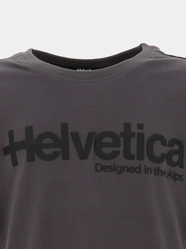 T-shirt nolan gris foncé enfant - Helvetica