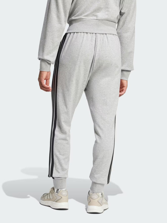 Jogging 3s gris chiné noir homme - Adidas