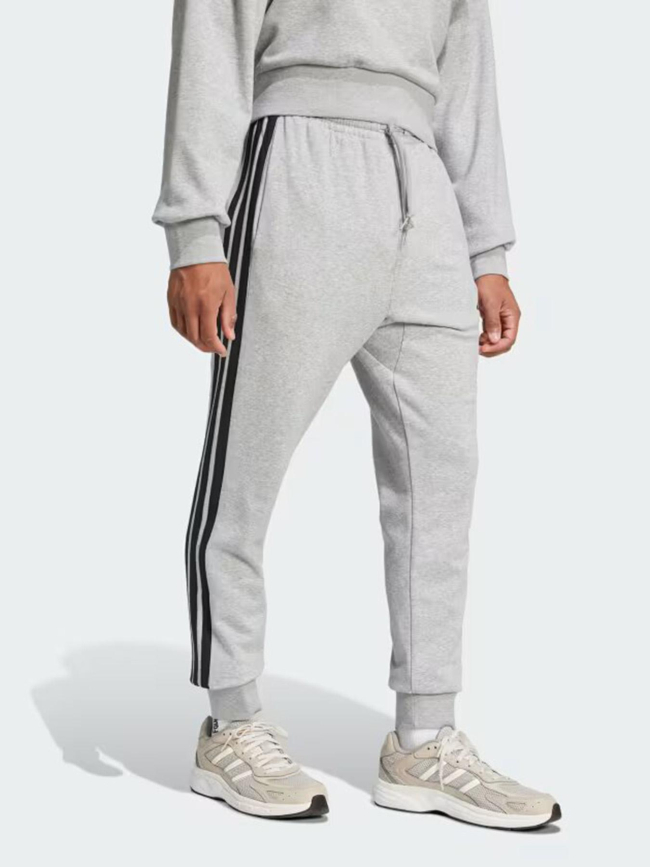 Jogging 3s gris chiné noir homme - Adidas