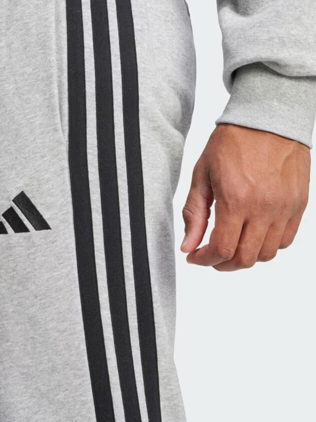 Jogging 3s gris chiné noir homme - Adidas