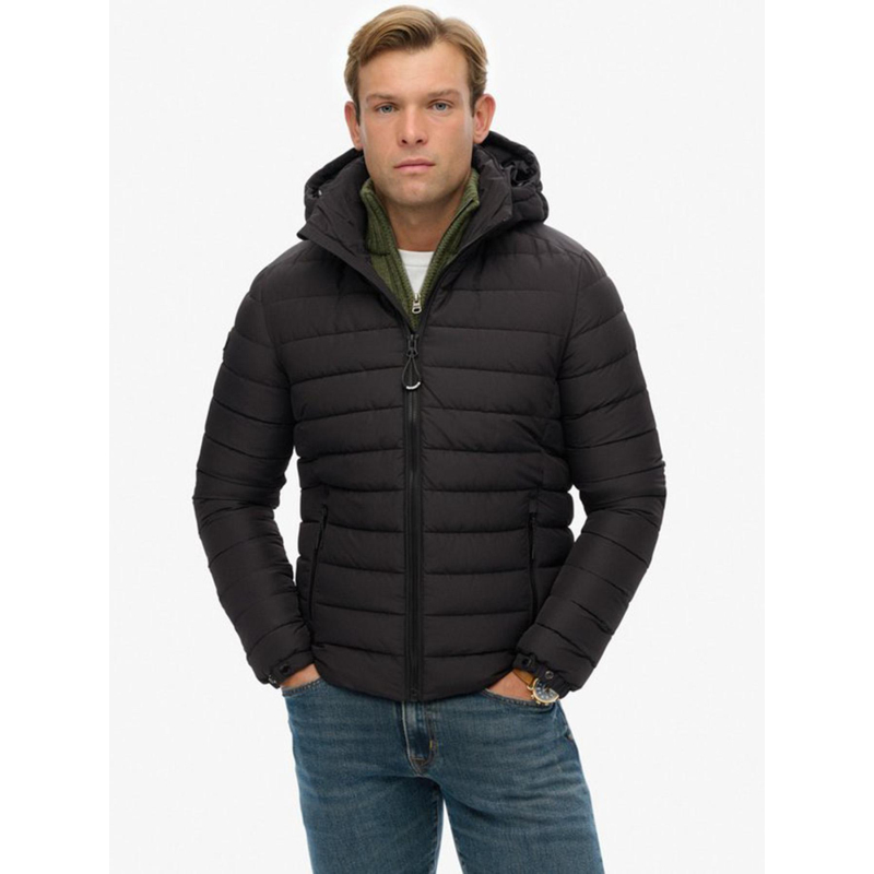 Doudoune à capuche fuji noir homme - Superdry