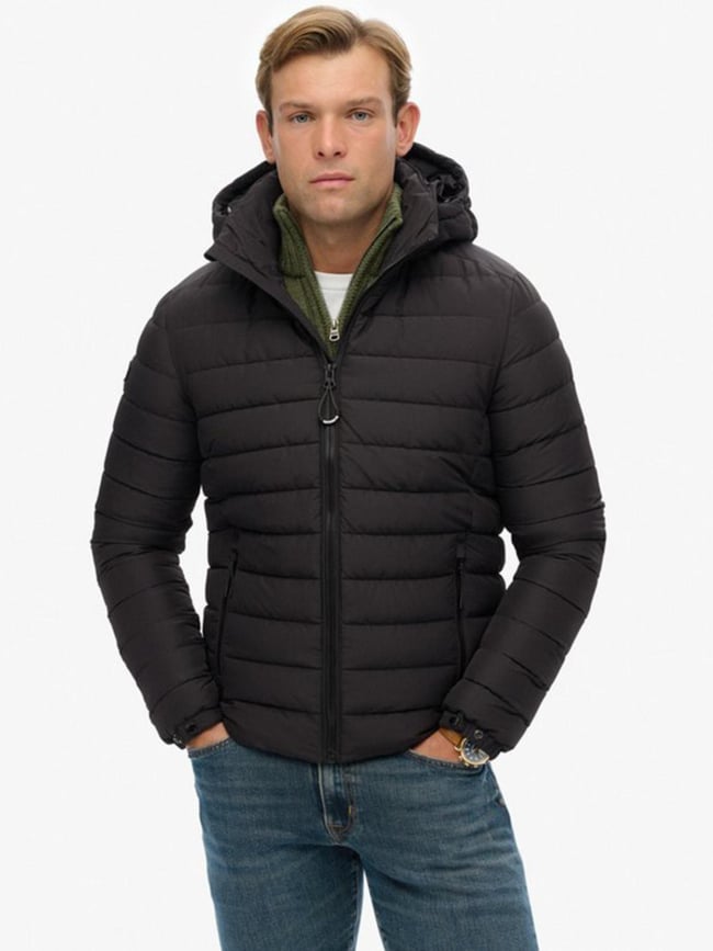 Doudoune à capuche fuji noir homme - Superdry