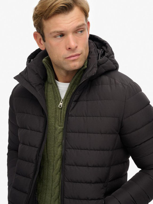 Doudoune à capuche fuji noir homme - Superdry