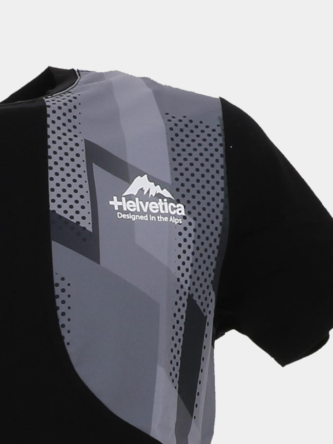 T-shirt denis noir gris homme - Helvetica