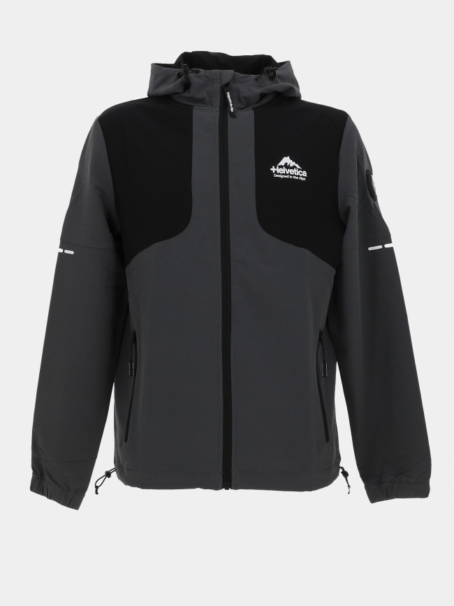 Veste à capuche swindon gris homme - Helvetica