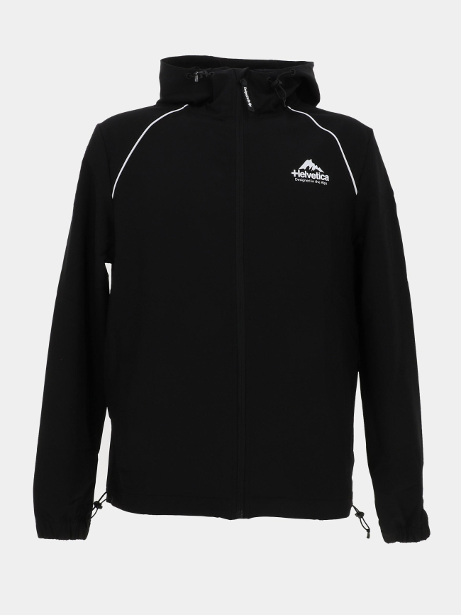Veste à capuche wells noir homme - Helvetica