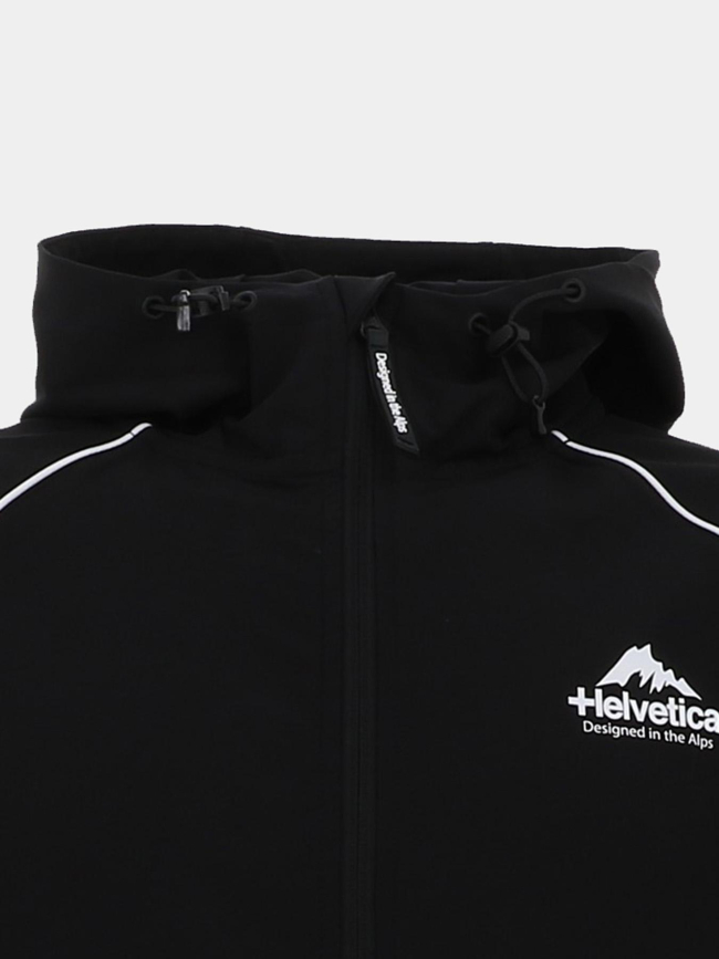 Veste à capuche wells noir homme - Helvetica