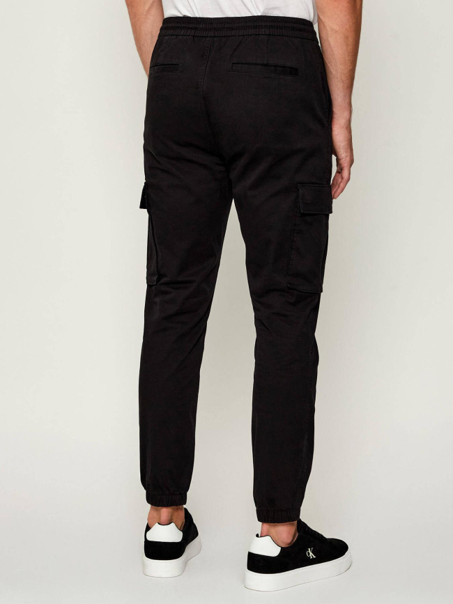 Pantalon cargo skinny twill noir homme - Calvin Klein Jeans