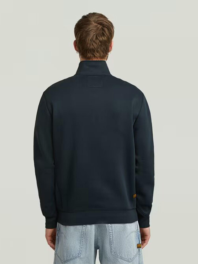 Sweat col zippé premium core bleu marine homme - G Star