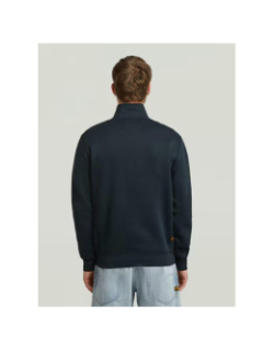Sweat col zippé premium core bleu marine homme - G Star