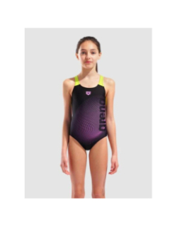 Maillot de bain de natation dim light noir et vert fille - Arena